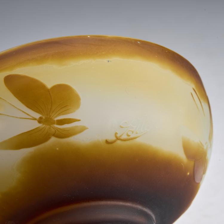 Bild 3 zu Objekt, Schale 'Papillons', 1908-20, Gall&eacute;, Nancy, 180A 57