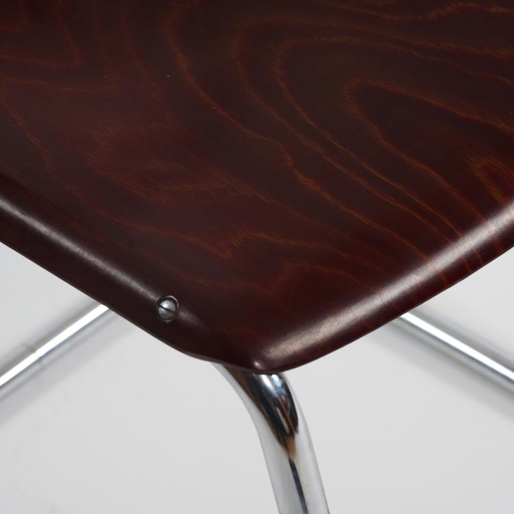 Bild 7 zu Objekt, Table 'MR 515 H' and four armchairs, 1930s, Ludwig Mies van der Rohe,Mart Stam, Thonet, Frankenberg, Bremshey & Co., Solingen, 181A 184