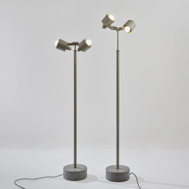Hauptbild zu Objekt, Two floor lamps 'Stadium 1', 1993, Hannes Wettstein, Pallucco, Rom, 181A 496