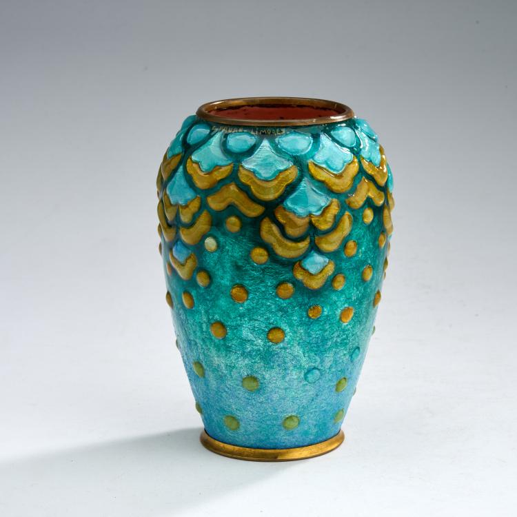 Hauptbild zu Objekt, Small vase, before 1956, Camille Faur&eacute;, Faur&eacute;, Camille, Limoges, 180A 224