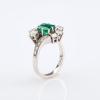 Cocktail ring with emerald and diamonds