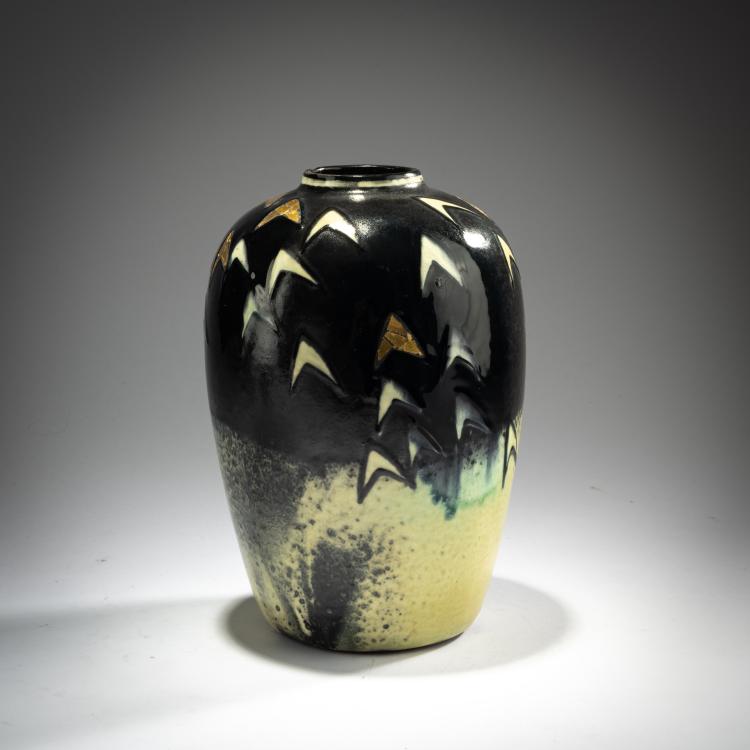 Hauptbild zu Objekt, Vase 'Goldmosaik', um 1906, Max Laeuger, Laeuger, Max, Kandern, 180A 357