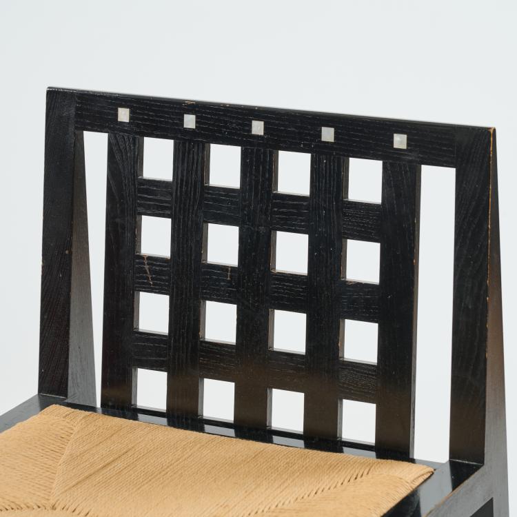Bild 5 zu Objekt, Vier St&uuml;hle und zwei Armlehnst&uuml;hle 'Candida Cottage Chair', 1918 (Entwurf), Charles Rennie Mackintosh, Cassina, Mailand / Milan, 183A 126