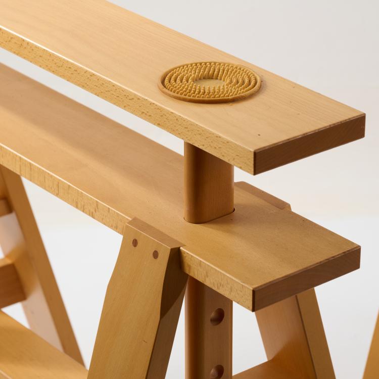 Bild 4 zu Objekt, Zwei B&ouml;cke f&uuml;r Tisch 'Leonardo' - '2650', 1969 (Entwurf), Achille Castiglioni, Zanotta, Nova Milanese, 183A 415