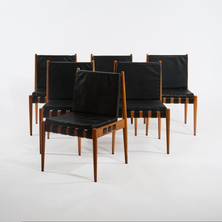 Hauptbild zu Objekt, Six chairs 'SE 121', 1962, Egon Eiermann, Wilde & Spieth, Esslingen, 181A 361