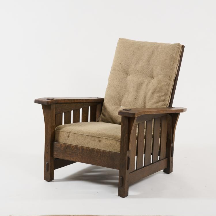 Bild 8 zu Objekt, 'Morris Chair' armchair - '369', 1906-12, Gustav Stickley, Stickley, L. & J.G., Fayetteville, NY, 180B 413
