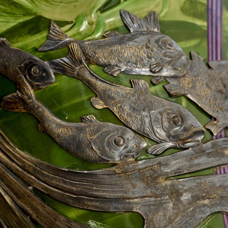 Bild 6 zu Objekt, Important handle vase with underwater decoration, c. 1899, Hermann Gradl, Orivit-Metallwarenfabrik, K&ouml;ln, 180A 234