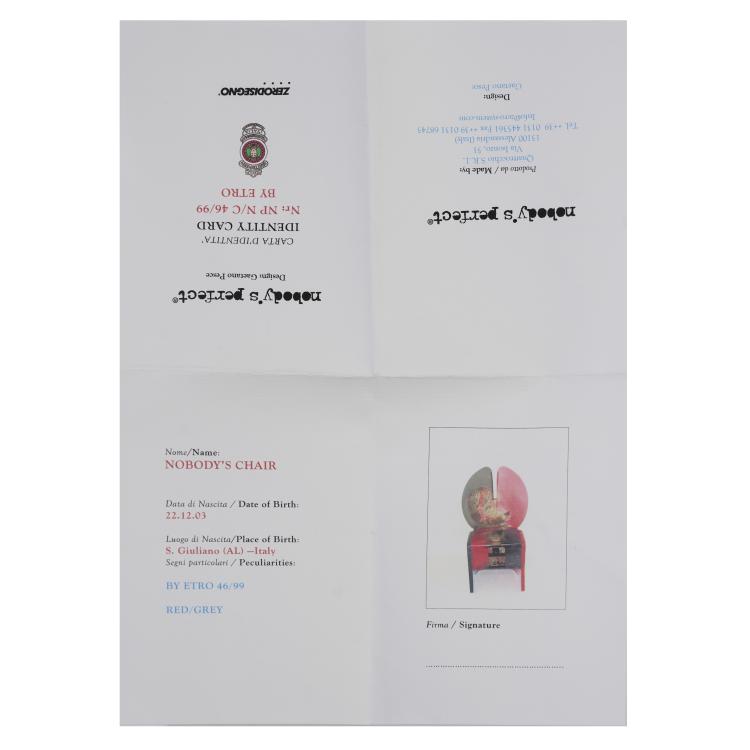 Bild 4 zu Objekt, 'Nobody's chair' from the 'Nobody's perfect' series, 2003, Gaetano Pesce, Zerodisegno, San Giuliano Vecchio; Etro, Mailand / Milan, 180B 527