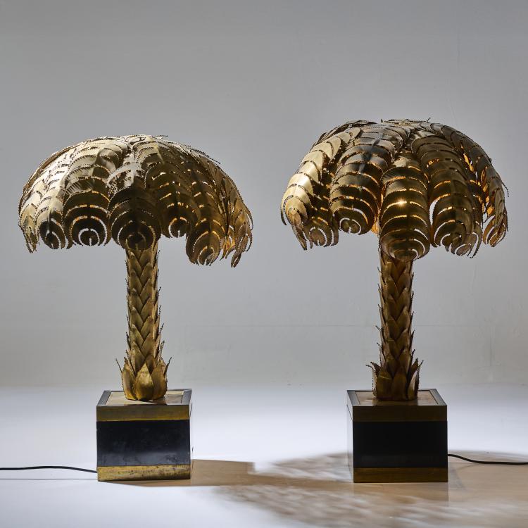 Bild 2 zu Objekt, Two table lights 'Palmtree', 1970s, Christian Techoueyres, Maison Jansen, Paris, 181A 426