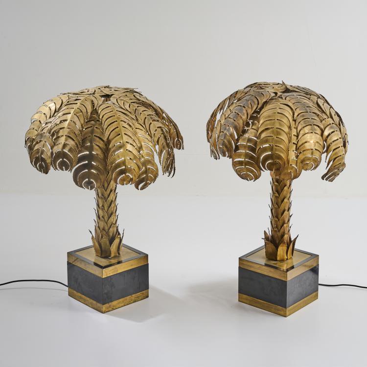 Bild 3 zu Objekt, Two table lights 'Palmtree', 1970s, Christian Techoueyres, Maison Jansen, Paris, 181A 426