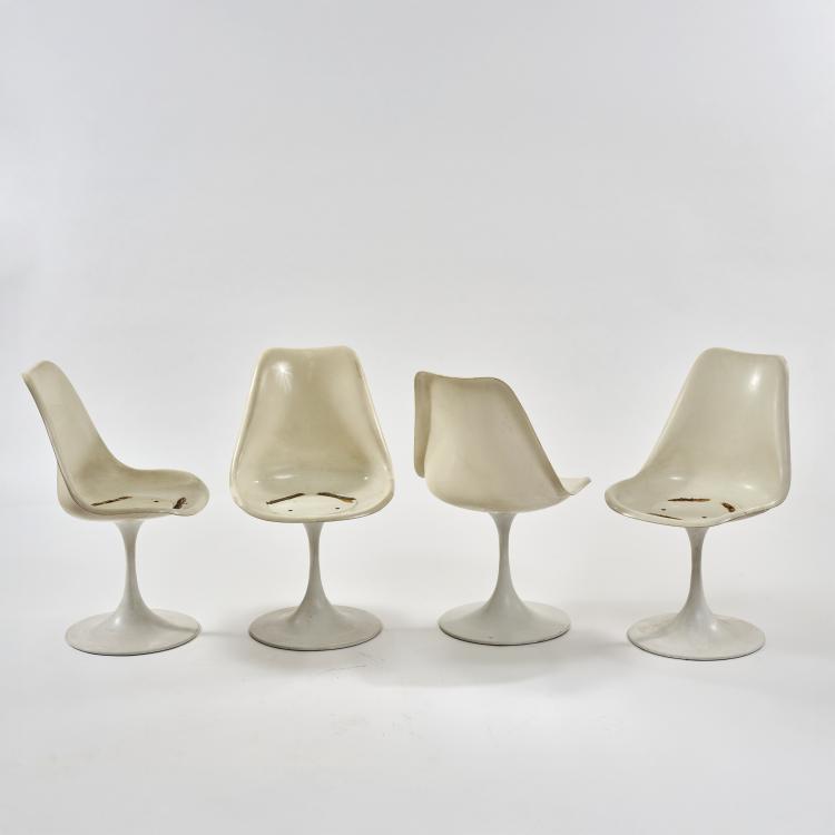Hauptbild zu Objekt, Four chairs 'Tulip' - '151', 1956 (design), Eero Saarinen, UMS Pastoe, Utrecht; Knoll International, New York, 181A 261