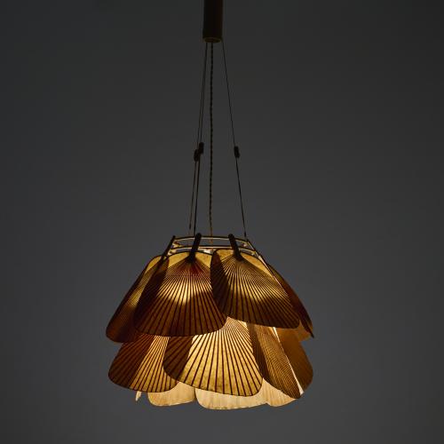 Ceiling light 'Ju-Yon' from the 'Uchiwa' series, 1973
