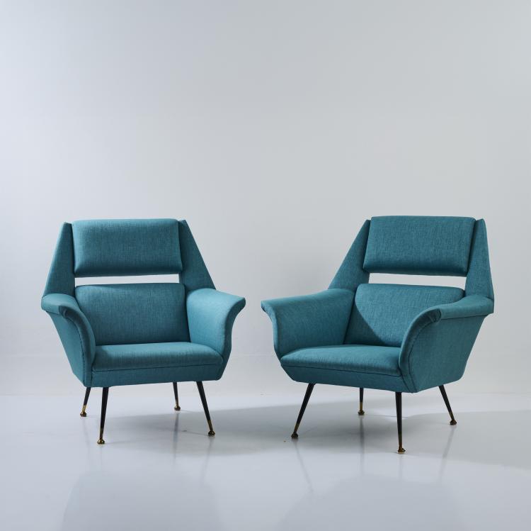 Bild 1 zu Objekt, Two armchairs, c. 1960, Gigi Radice, Minotti, Meda, 180B 492