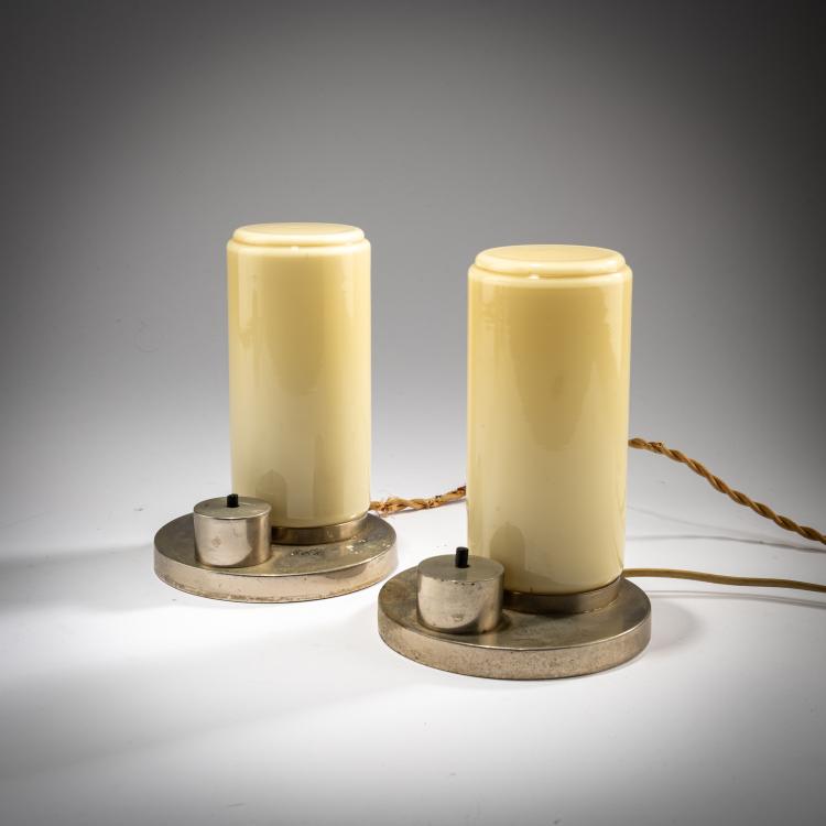 Bild 2 zu Objekt, Two table lights, c. 1930, Wolfgang T&uuml;mpel (attributed), B&uuml;nte & Remmler, Frankfurt (zug./attr.), 180B 434