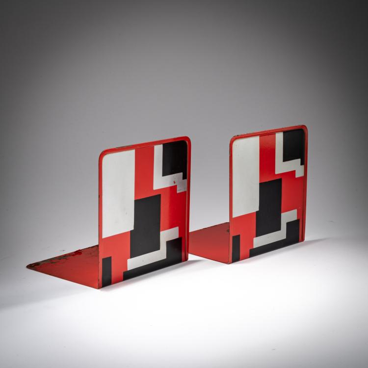 Hauptbild zu Objekt, Two bookends, 1929-32, Marianne Brandt, Ruppelwerk, Gotha, 180B 425