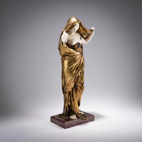 Chryselephantine figure 'La Nature se dévoilant à la Science', 1889