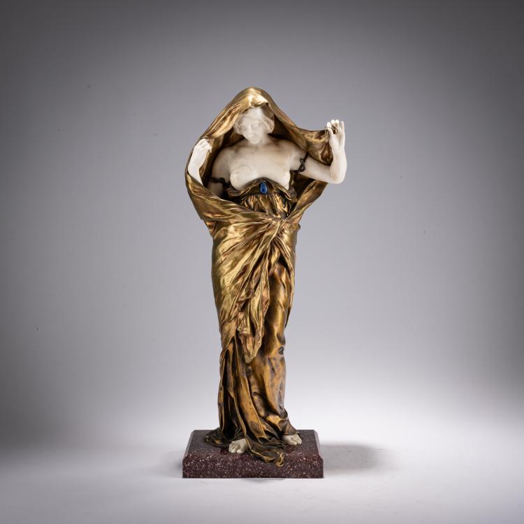 Bild 1 zu Objekt, Chryselephantine figure 'La Nature se d&eacute;voilant &agrave; la Science', 1889, Louis-Ernest Barrias, Susse Fr&egrave;res, Paris, 