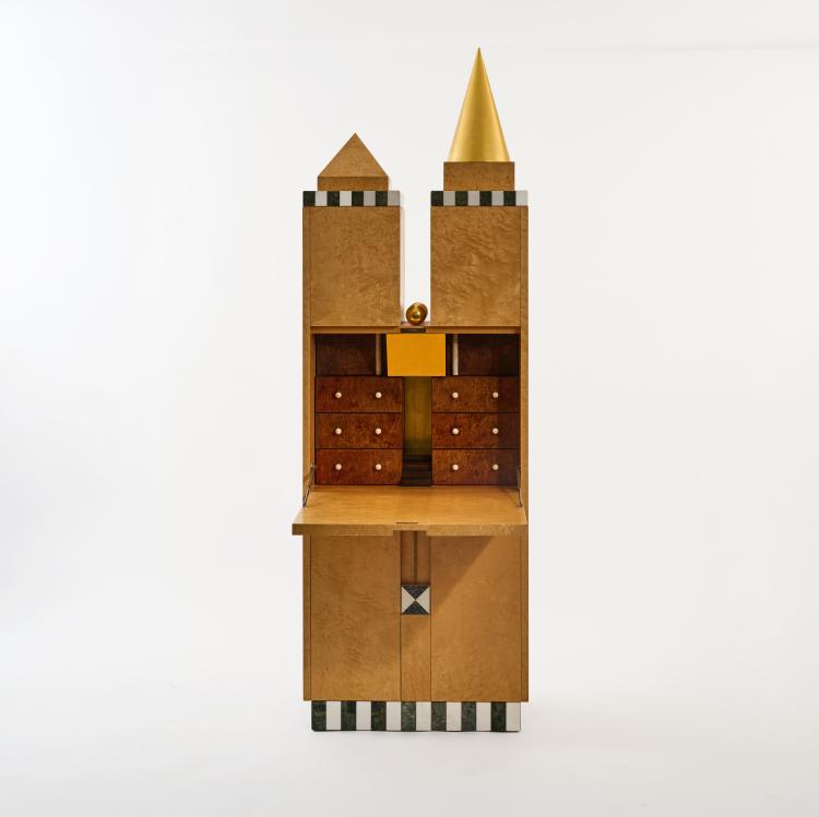Hauptbild zu Objekt, Schreibsekret&auml;r 'Frankfurter Hochhausschrank F1', 1985/86 (Entwurf), Norbert Berghof,Michael Landes,Wolfgang Rang, Draenert, Immenstaad, 181A 465