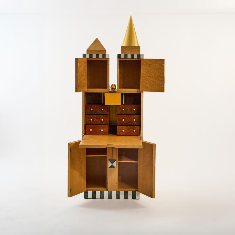 Bild 4 zu Objekt, Schreibsekret&auml;r 'Frankfurter Hochhausschrank F1', 1985/86 (Entwurf), Norbert Berghof,Michael Landes,Wolfgang Rang, Draenert, Immenstaad, 181A 465