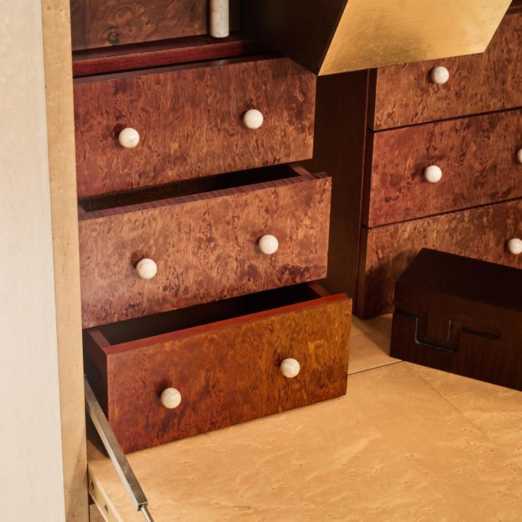 Bild 8 zu Objekt, Schreibsekret&auml;r 'Frankfurter Hochhausschrank F1', 1985/86 (Entwurf), Norbert Berghof,Michael Landes,Wolfgang Rang, Draenert, Immenstaad, 181A 465