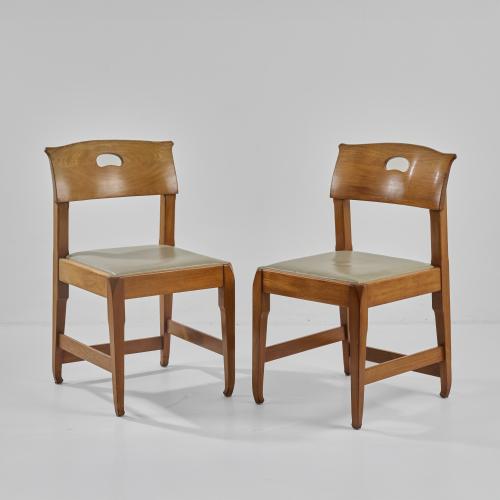 Two dining room chairs, 1902