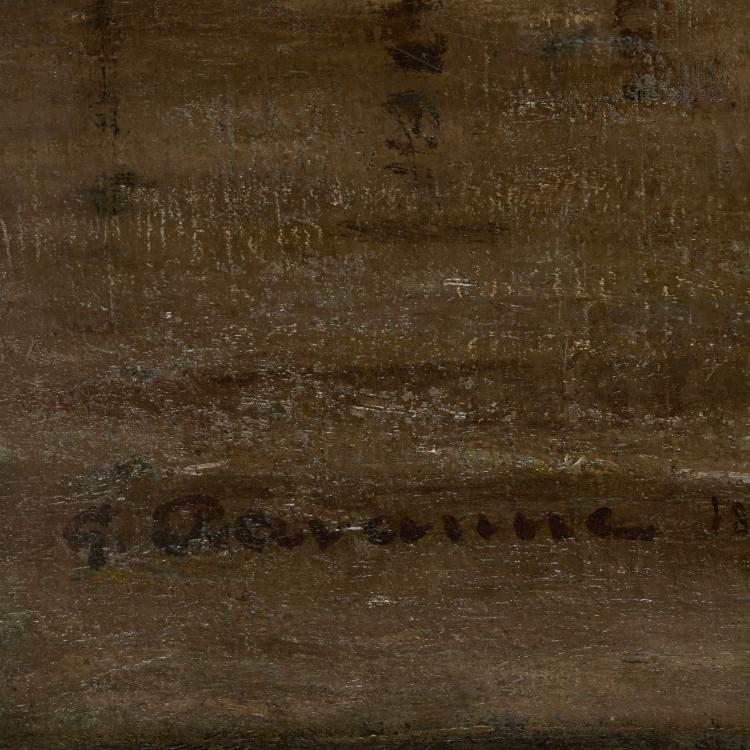 Bild 2 zu Objekt, View of boathouses from the water, 1882, Leon Gustave Ravanne, 181C 721