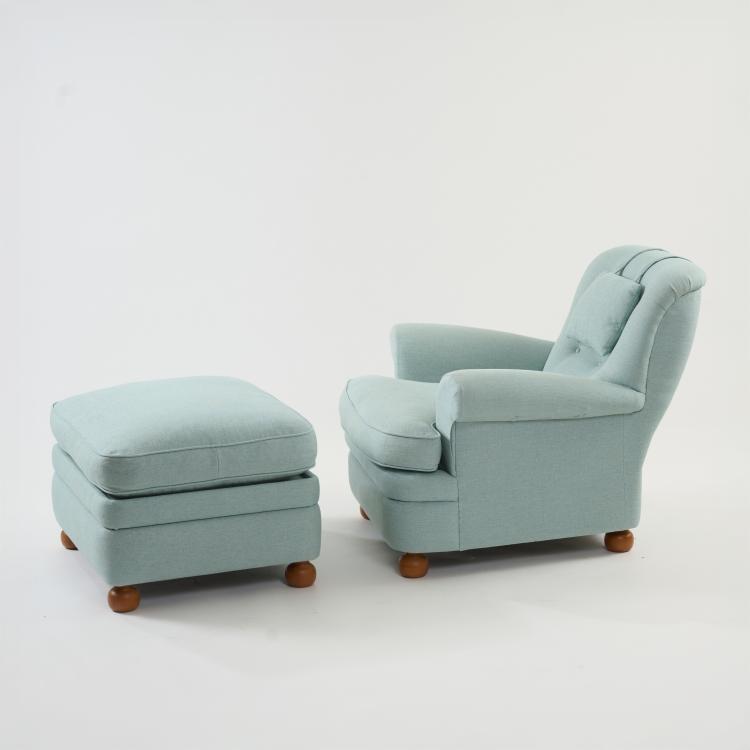 Bild 2 zu Objekt, Armlehnsessel '336' mit Ottoman, um 1933 (Entwurf), Josef Frank, Svenskt Tenn, Stockholm, 181A 197