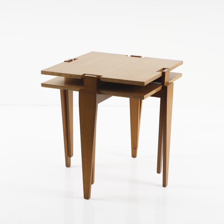 Hauptbild zu Objekt, Two 'Modular' side tables, 1957, Angelo Ostuni,Renato Forti, Sala, Pietro; Vertrieb: Frangi, Mailand / Milan, 181A 315