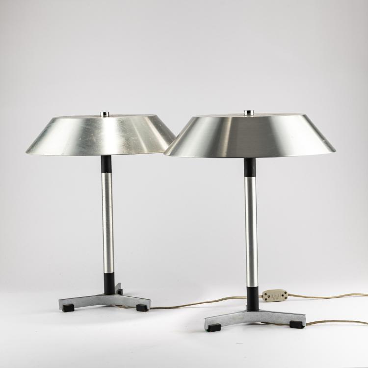Hauptbild zu Objekt, Two 'President' table lights, 1966, Jo (Johannes) Hammerborg, Fog & M&oslash;rup, Kopenhagen / Copenhagen, 181A 244