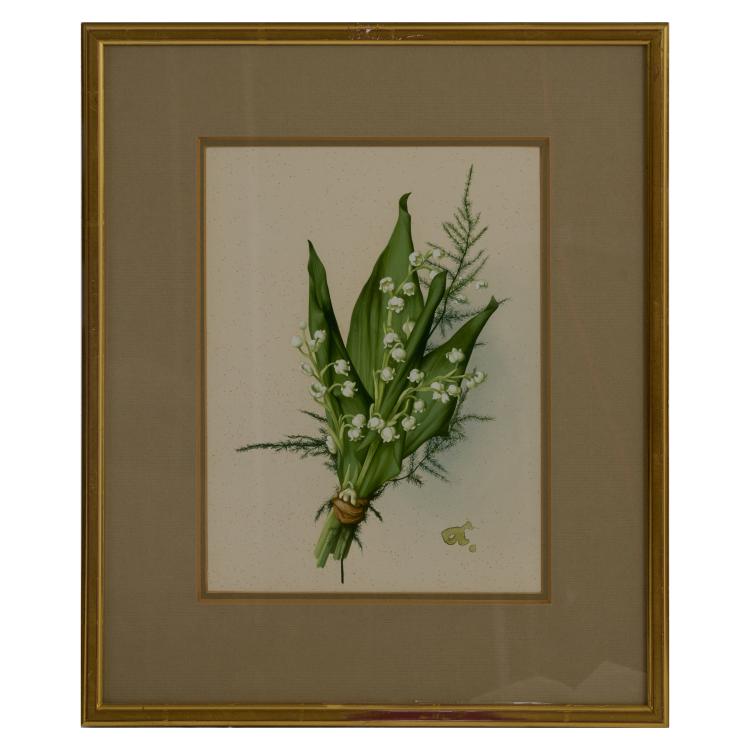 Bild 2 zu Objekt, 4 gouaches Rose, Blackberry, Blueberry, Lily of the Valley, presumably late 1930s, Willy Kriegel, 181C 732