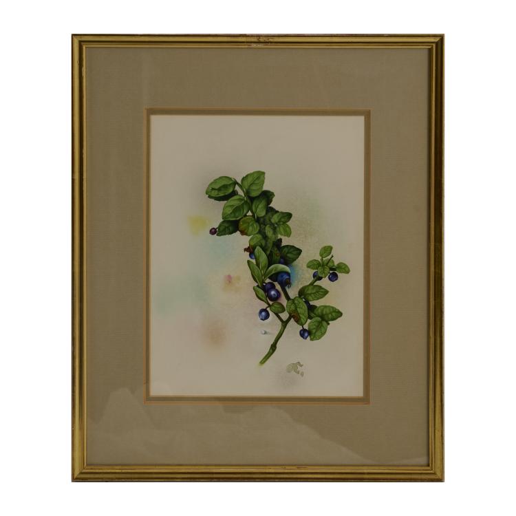 Bild 10 zu Objekt, 4 gouaches Rose, Blackberry, Blueberry, Lily of the Valley, presumably late 1930s, Willy Kriegel, 181C 732