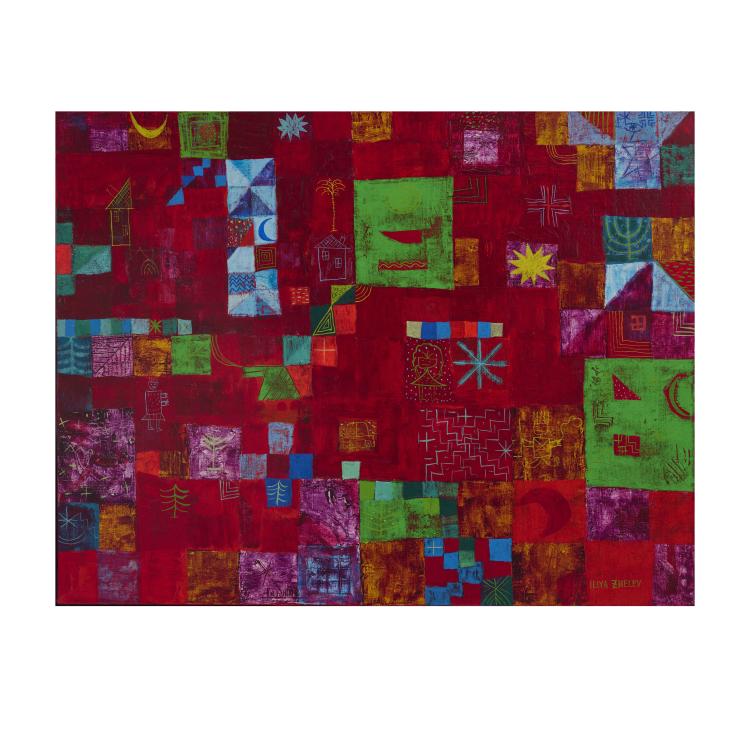 Hauptbild zu Objekt, Abstract composition (red), c. 2000, Iliya Zhelev, 181C 821