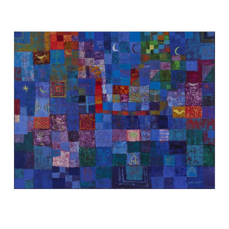Hauptbild zu Objekt, Abstract composition (blue), c. 2000, Iliya Zhelev, 181C 822