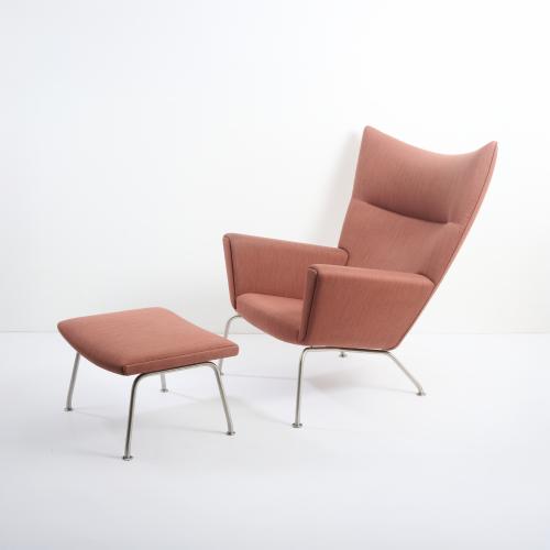 Armchair 'CH 445' with Ottoman, 1960 (design)