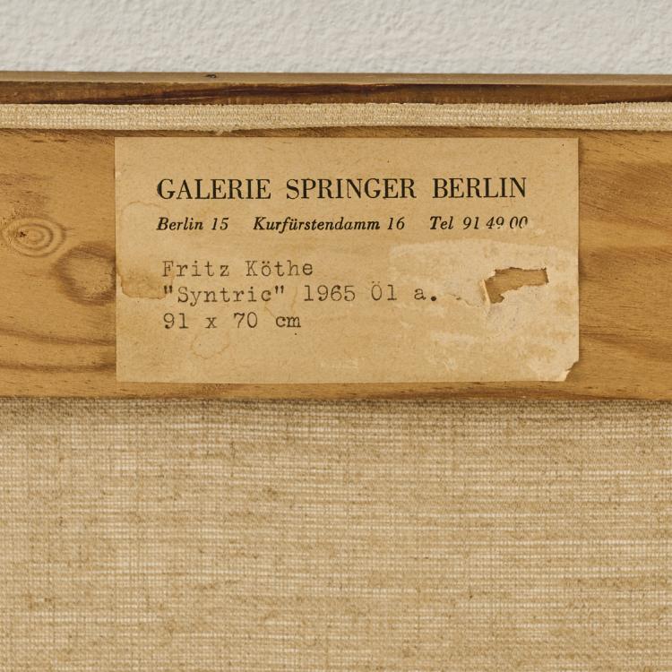 Bild 3 zu Objekt, 'Syntric', 1965, Fritz K&ouml;the, 181C 838