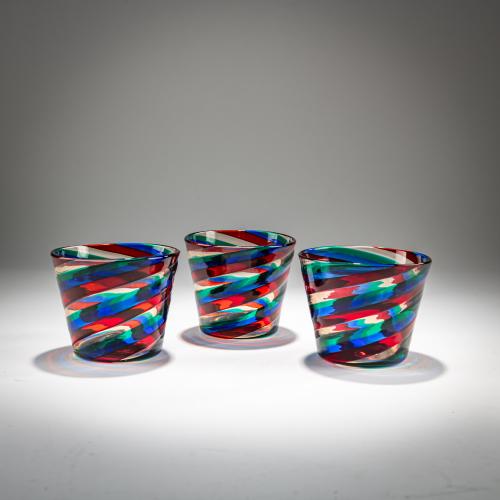 Three cups 'a canne ritorte', c. 1951