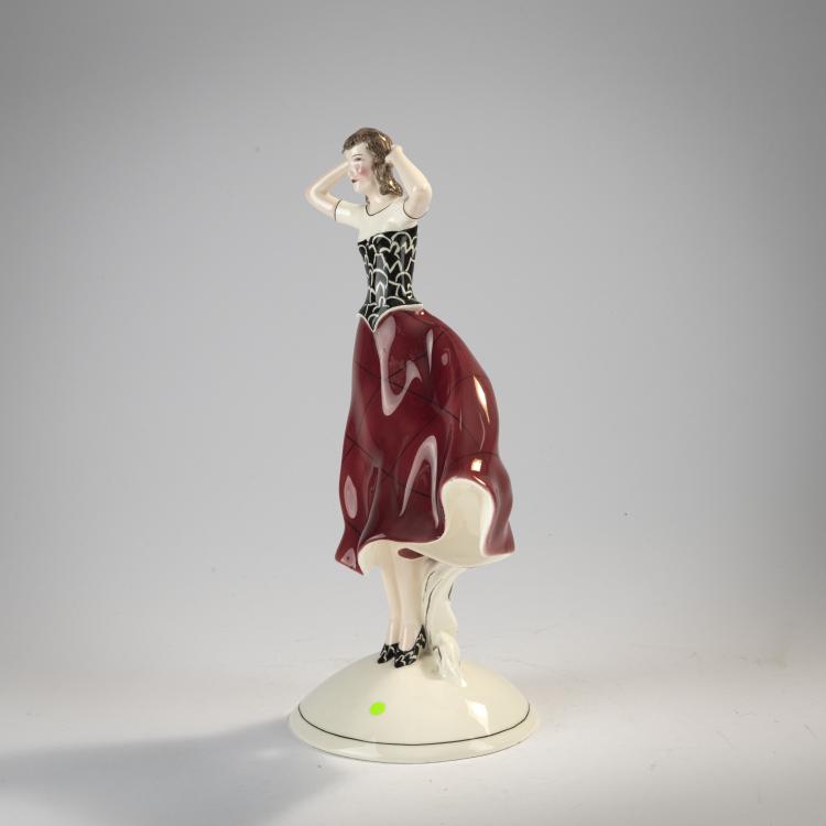 Bild 4 zu Objekt, 'Stehende junge Dame im Wind', um 1931, Nellie Fried, Goldscheider, Wien / Vienna, 182A 385