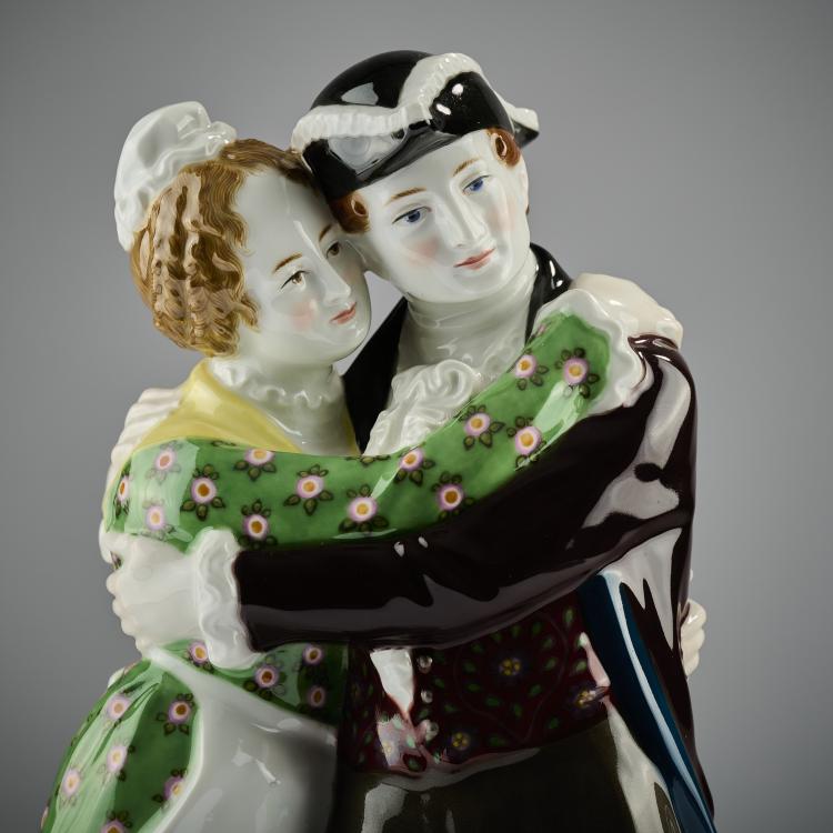 Bild 4 zu Objekt, 'Hillige Magd und Knecht', 1914, Georg Grasegger, Berlin, KPM, 182A 401