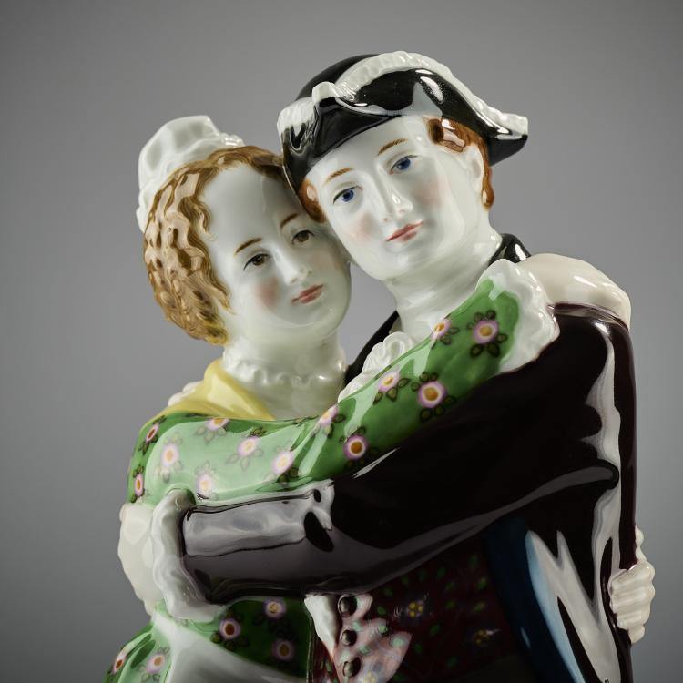 Bild 9 zu Objekt, 'Hillige Magd und Knecht', 1914, Georg Grasegger, Berlin, KPM, 182A 401
