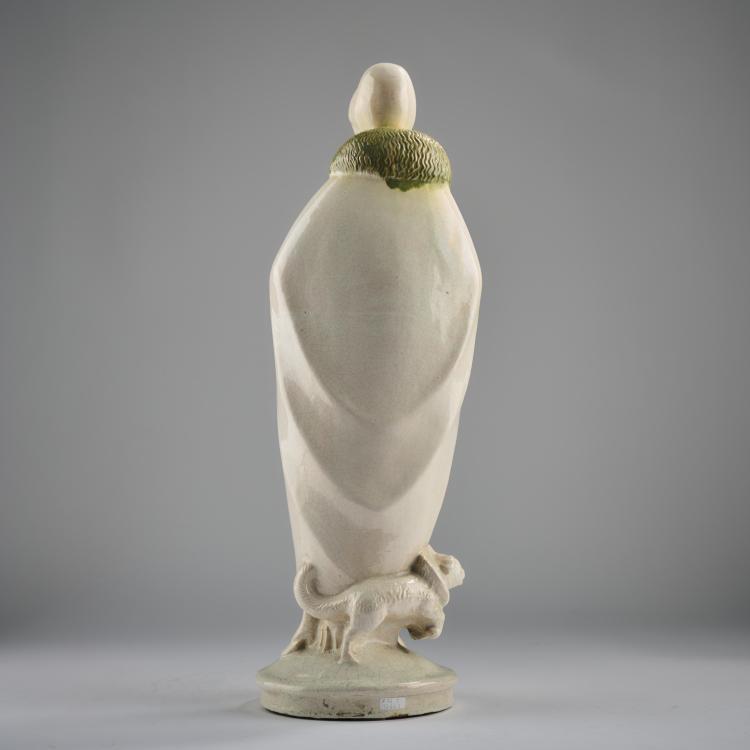 Bild 3 zu Objekt, Lady in a winter costume with a dog, c. 1925, Deutschland / Germany, 182A 404