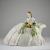 Seated lady clad in a crinoline, 1909