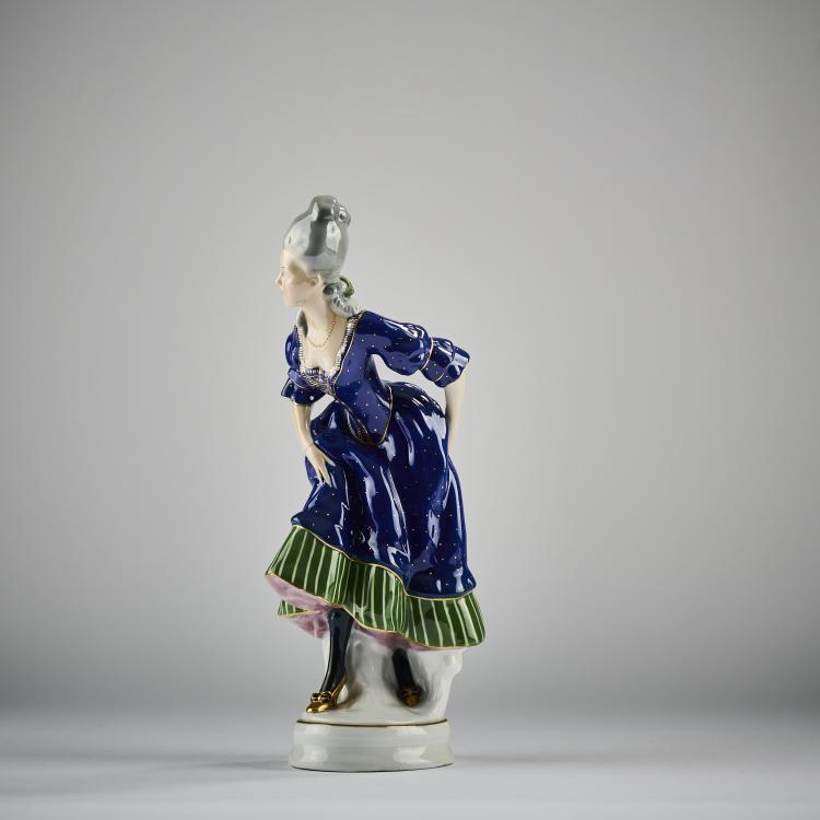 Bild 1 zu Objekt, 'Rokokodame', 1919-26, Ludwig Augm&uuml;ller, Fraureuth, Porzellanfabrik, 182A 406