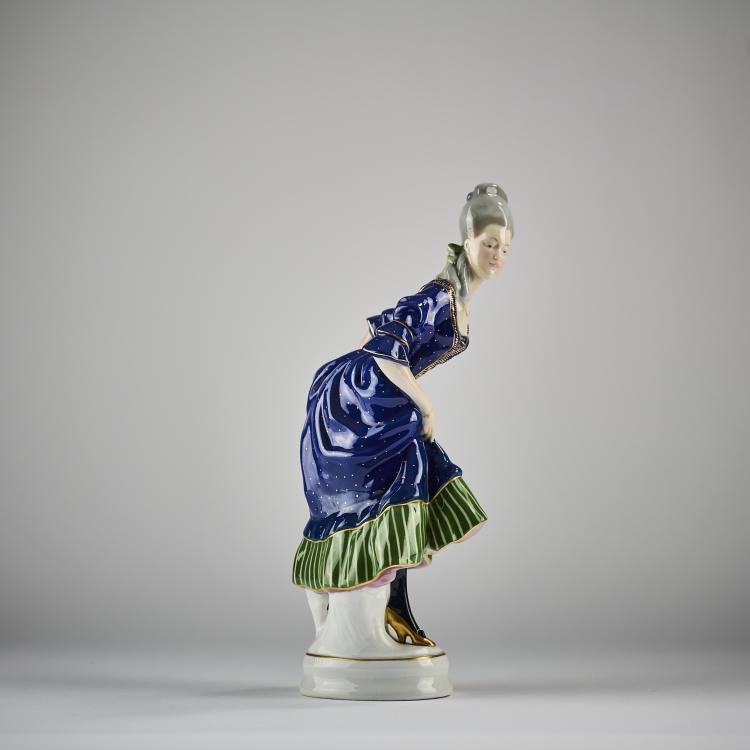 Bild 2 zu Objekt, 'Rokokodame', 1919-26, Ludwig Augm&uuml;ller, Fraureuth, Porzellanfabrik, 182A 406