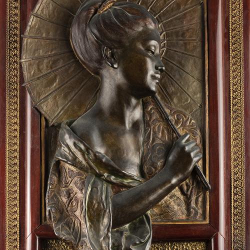 Relief 'Lady with a parasol', c. 1900