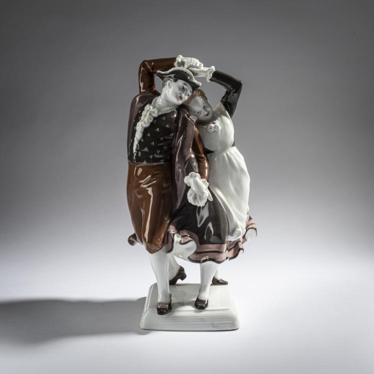 Hauptbild zu Objekt, 'Hillige Magd und Knecht', 1914, Georg Grasegger, Berlin, KPM, 182A 402