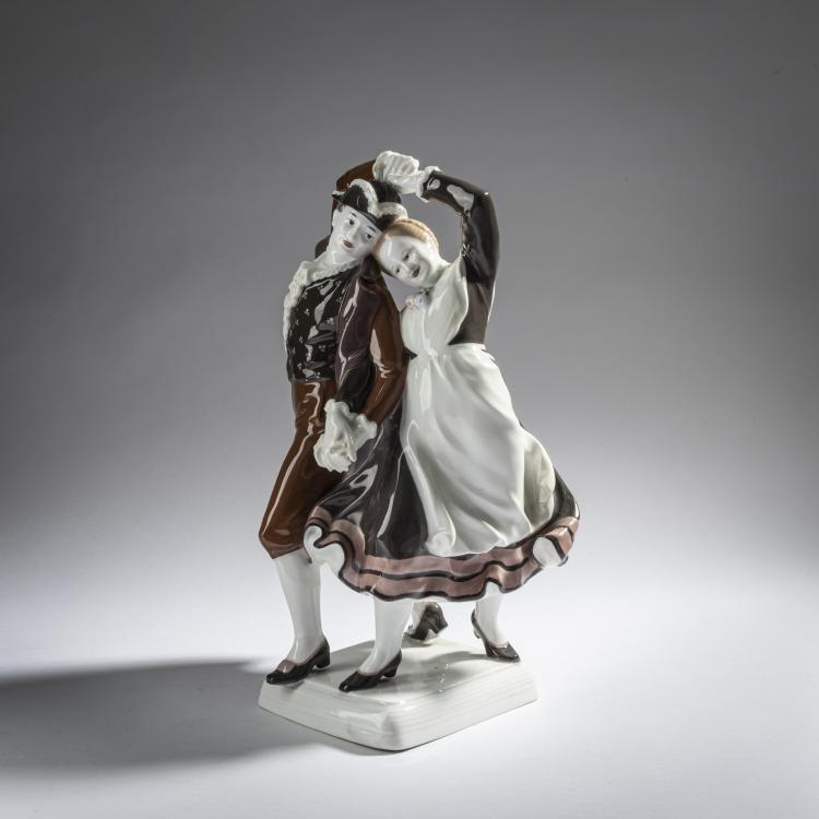 Bild 1 zu Objekt, 'Hillige Magd und Knecht', 1914, Georg Grasegger, Berlin, KPM, 182A 402