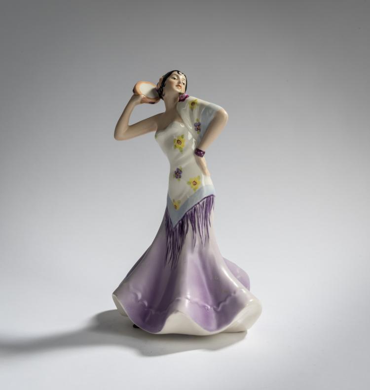 Hauptbild zu Objekt, 'Spanish dancer', c. 1938-45, Duxer Porzellan-Manufaktur AG, vorm. Eduard Eichler, 182A 380