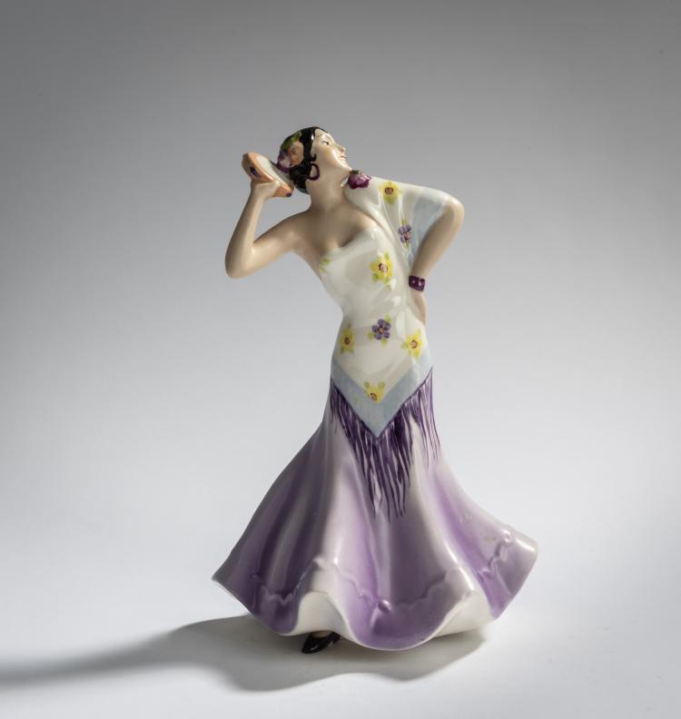 Bild 1 zu Objekt, 'Spanish dancer', c. 1938-45, Duxer Porzellan-Manufaktur AG, vorm. Eduard Eichler, 182A 380