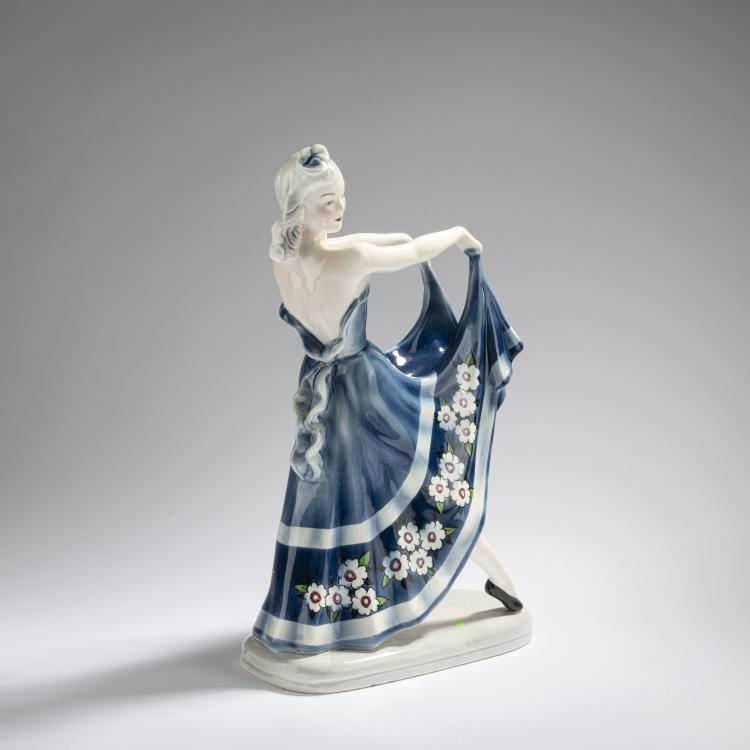 Bild 1 zu Objekt, 'T&auml;nzerin', um 1940, Walter Goldscheider, Goldscheider Pottery, Trenton, NJ, USA, 182A 382