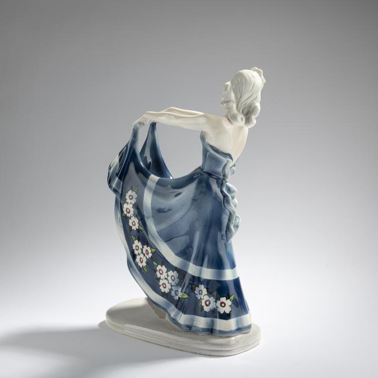 Bild 2 zu Objekt, 'T&auml;nzerin', um 1940, Walter Goldscheider, Goldscheider Pottery, Trenton, NJ, USA, 182A 382